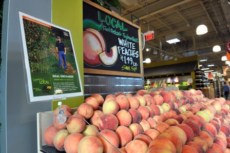 Whole Foods peach display